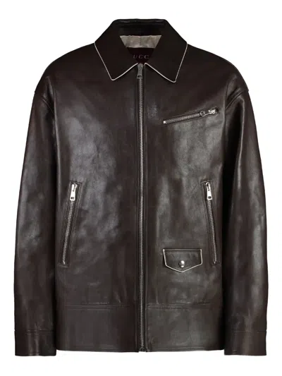 Gucci Leather Biker Jacket