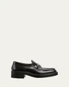 Gucci Leather Bit Slip-on Loafers In Nero