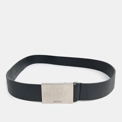 Pre-owned Gucci Leather Black Belt (835193)