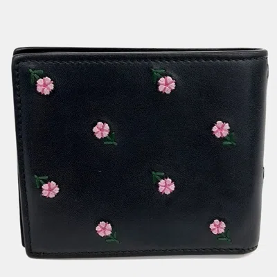 Pre-owned Gucci Leather Black Bifold Wallet (428783)