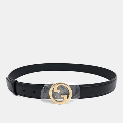 Pre-owned Gucci Leather Black Blondie Belt