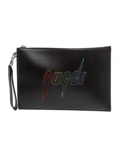 Pre-owned Gucci Leather Blade In Black