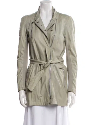 Pre-owned Gucci Leather Blazer In Green
