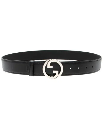 Pre-owned Gucci Leather Blondie Belt (authentic Pre-loved) In Black