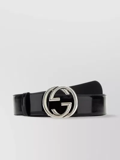 Gucci Leather Blondie Belt Hardware Shiny Finish In Black