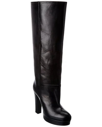 Gucci Leather Boot In Black