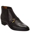 Gucci Leather Boot In Black