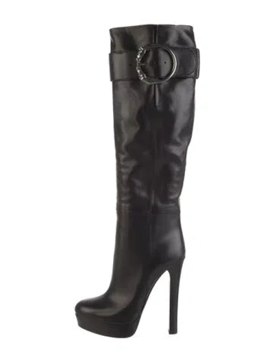 Pre-owned Gucci Leather Boots In Black