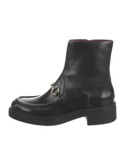 Pre-owned Gucci Leather Boots In Black