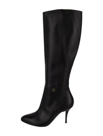 Pre-owned Gucci Leather Boots In Black