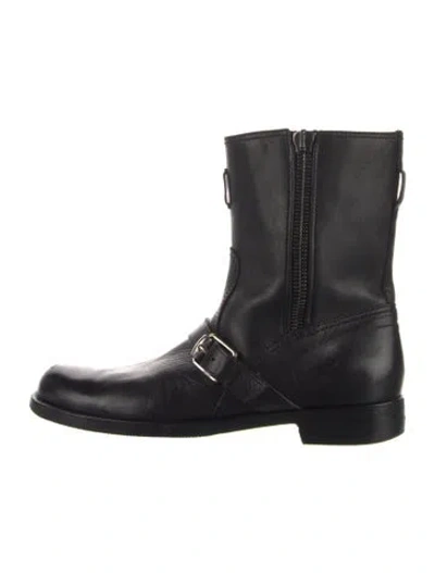 Pre-owned Gucci Leather Boots In Black