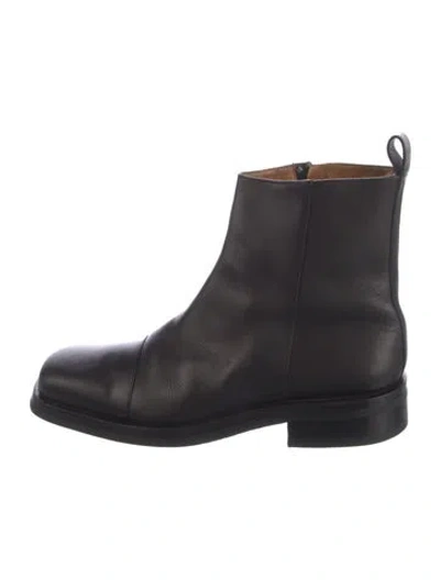Pre-owned Gucci Leather Boots In Black