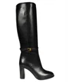 Gucci Buckled Strap High Knee Boots In Black