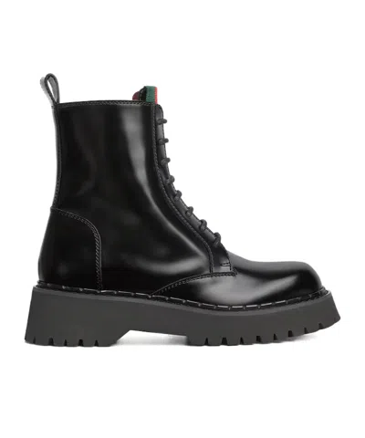 GUCCI GUCCI WEB DETAILED BOOTS