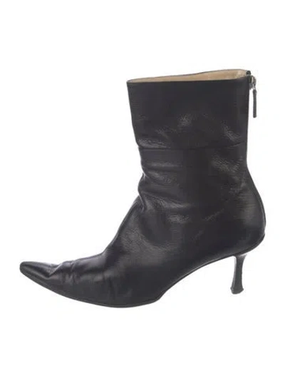 Pre-owned Gucci Leather Boots In Blue