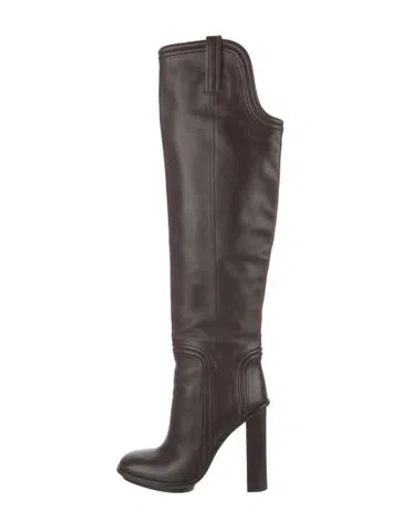 Pre-owned Gucci Leather Boots In Brown