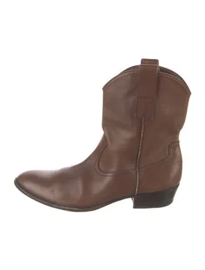 Pre-owned Gucci Leather Boots In Brown