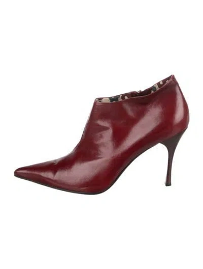 Pre-owned Gucci Leather Boots In Red
