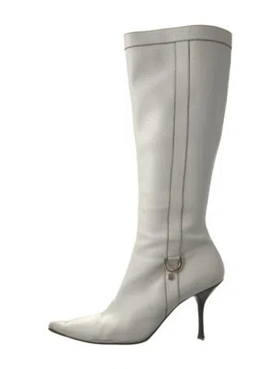 Pre-owned Gucci Leather Boots In White