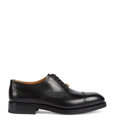 Gucci Leather Brogues In Black