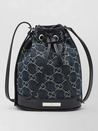 Gucci Leather Bucket Bag Adjustable Strap Eyelets