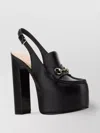 Gucci Mocassini Slingback Con Plateau E Morsetto