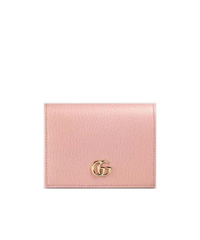 Gucci Leather Card Case In Pink