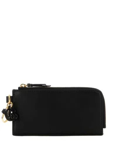 Gucci Leather Card Holder In Black