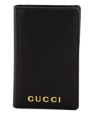 Gucci Leather Card Holder In Black