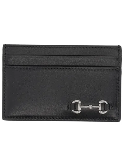 Gucci Calf Leather Card Case In Black