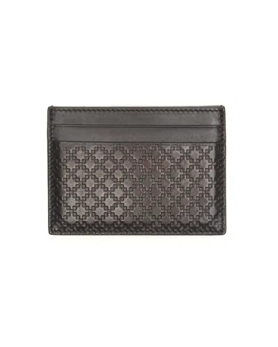Gucci Leather Card Holder In Brown