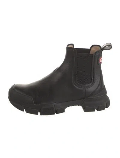 Pre-owned Gucci Leather Chelsea Boots In Black