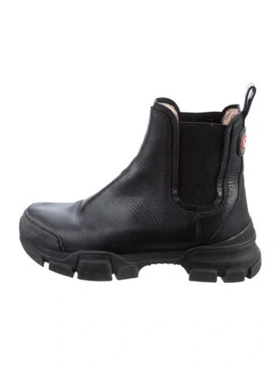 Pre-owned Gucci Leather Chelsea Boots In Black