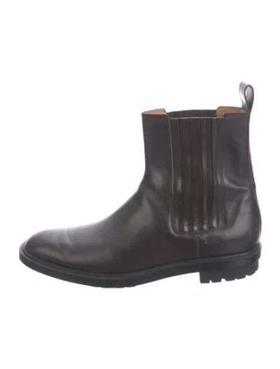 Pre-owned Gucci Leather Chelsea Boots In Brown