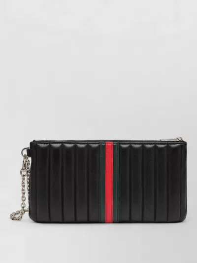 Gucci Leather Clutch Bag In Black