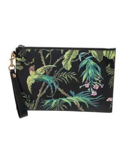 Pre-owned Gucci Leather Clutch In Black