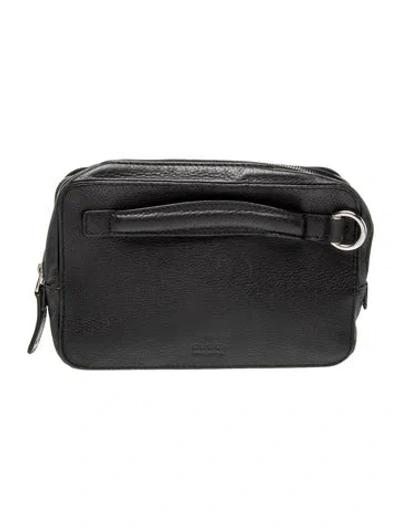Pre-owned Gucci Leather Clutch In Black