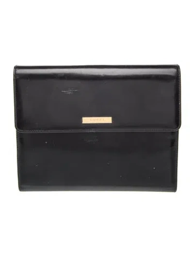 Pre-owned Gucci Leather Clutch In Black
