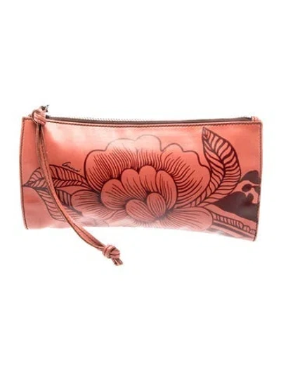 Pre-owned Gucci Leather Clutch In Pink