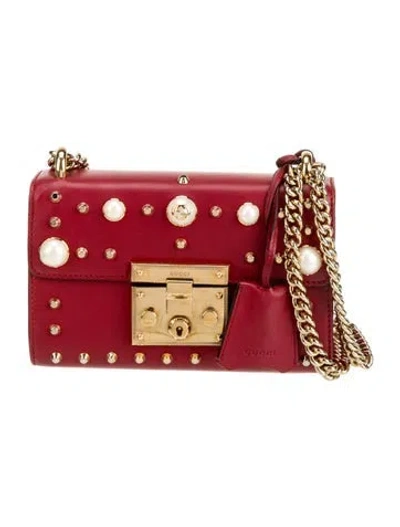 Pre-owned Gucci Leather Clutch In Red