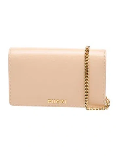 Pre-owned Gucci Leather Clutch Small In Brown