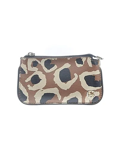 Pre-owned Gucci Leather Coin Purse In Brown