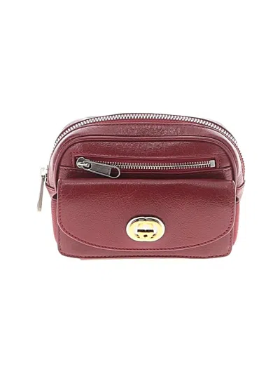 Pre-owned Gucci Leather Coin Purse In Burgundy