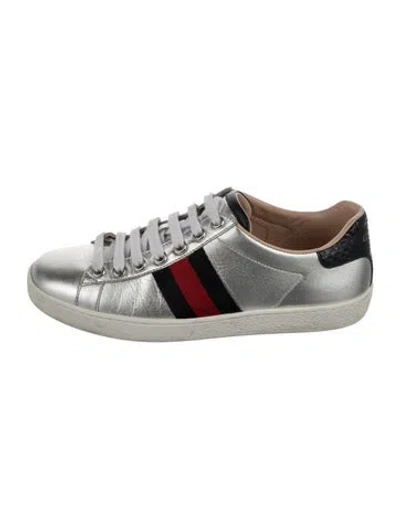 Pre-owned Gucci Leather Colorblock Pattern Sneakers In Multi