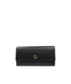 Gucci Bi-color Gg Marmont Continental Wallet In Black
