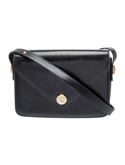 Pre-owned Gucci Leather Crossbody Bag In Black