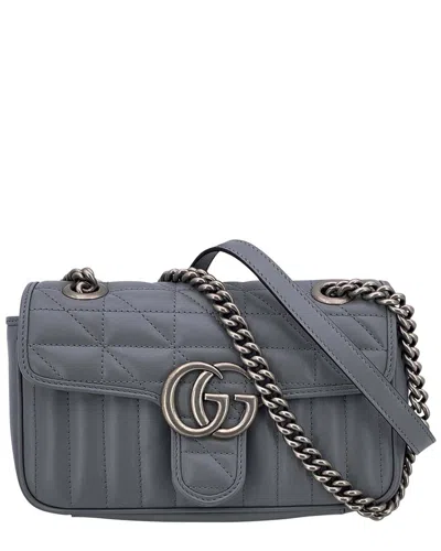 Gucci Leather Crossbody Bag Gg Marmont (authentic Pre-loved)