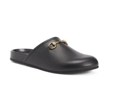 Pre-owned Gucci Leather Cruise Me Mule In Black