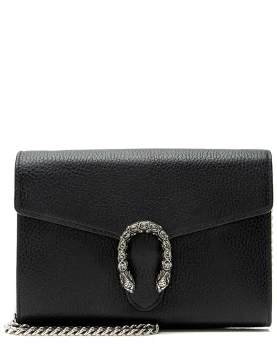 Pre-owned Gucci Leather Crystal Dionysus Chain Wallet (authentic Pre-loved)