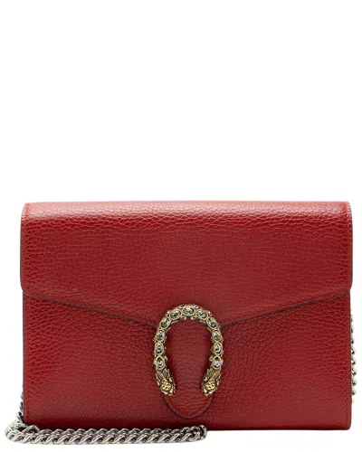 Pre-owned Gucci Leather Crystal Dionysus Chain Wallet (authentic Pre-loved)